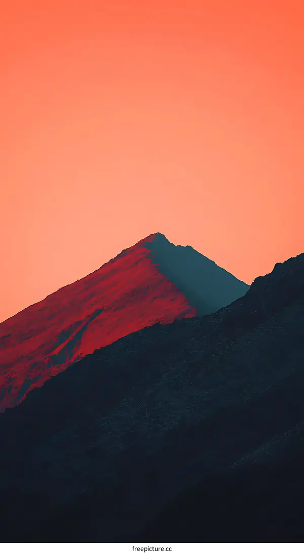 Mountain Peak Sunset Landscape