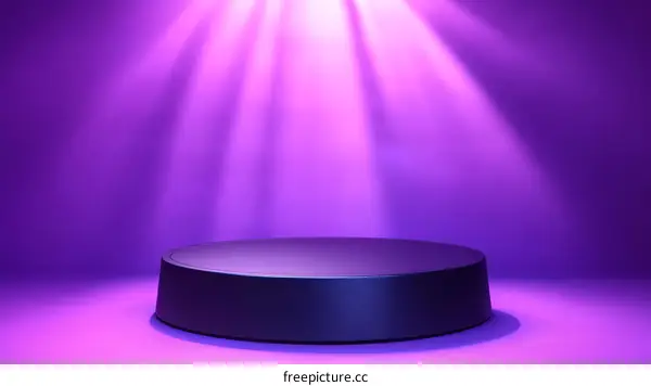 Purple Stage Podium for Product Display