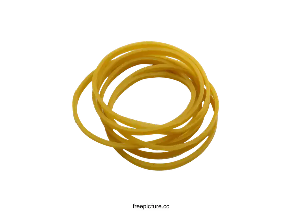 [Transparent Background PNG]Pile of Yellow Rubber Bands