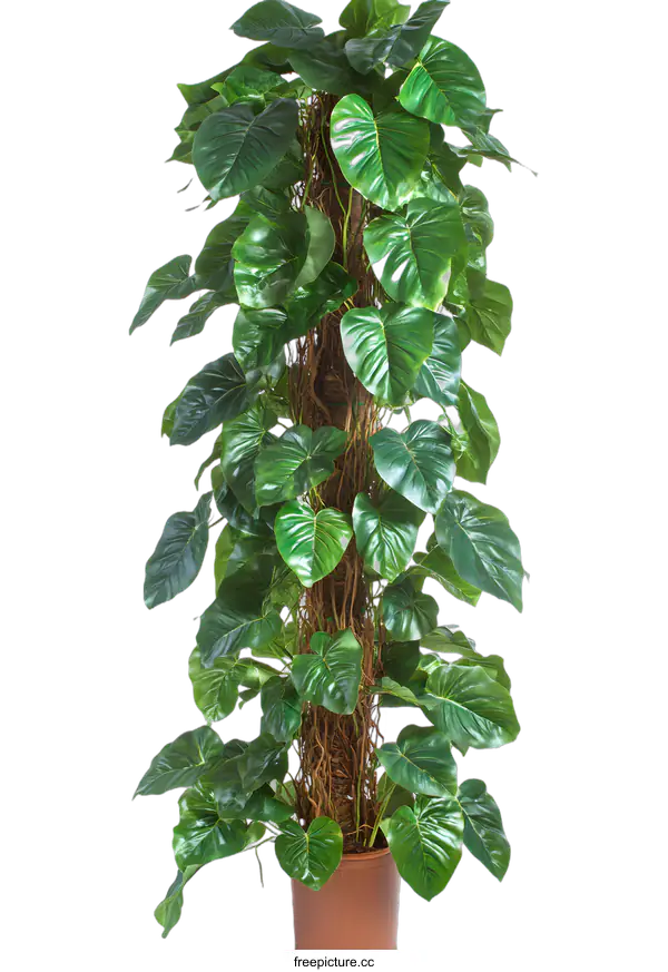 [Transparent Background PNG]Green Plant in Pot Isolated on White Background