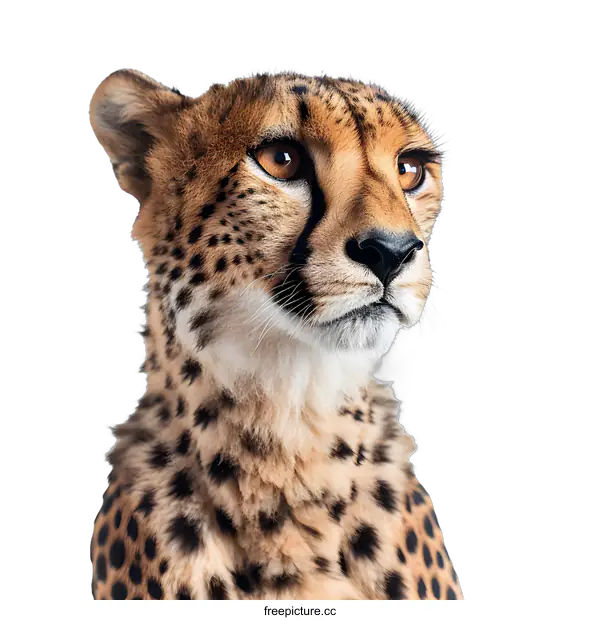 [Transparent Background PNG]portrait of a cheetah