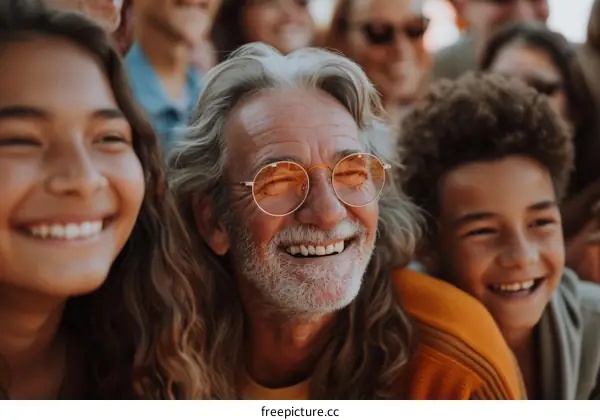 Happy multigenerational family watching a sports game together