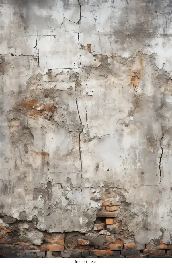 old weathered grunge cracked concrete brick wall texture background