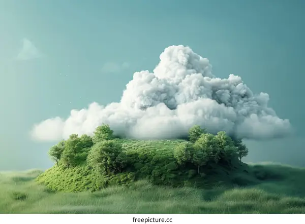 Verdant Hillsides and Majestic Clouds
