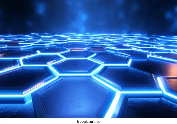 Abstract Futuristic Hexagon Pattern