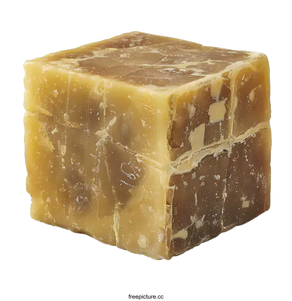[Transparent Background PNG]Block of Natural Soap Isolated on White