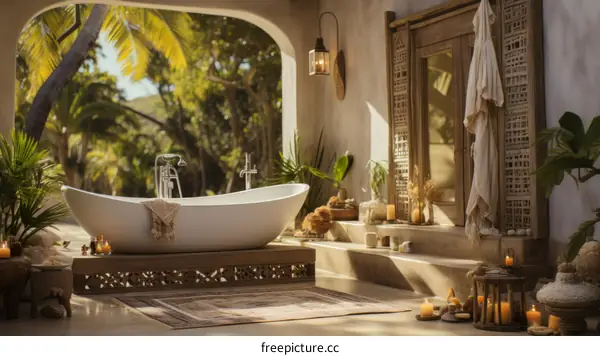 Tropical Bath Tub Retreat