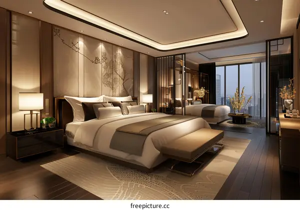 Luxury Modern Hotel Bedroom Design Interior
