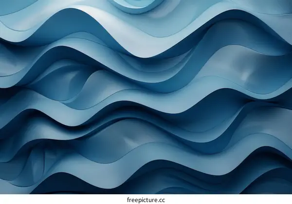 Blue and White Abstract Wavy Background