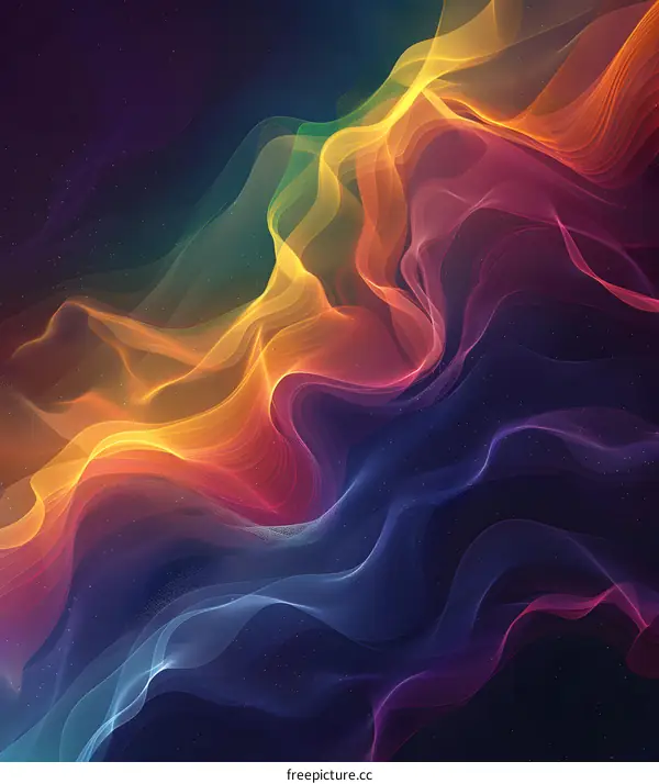 Wavy Multicolor Abstract Background