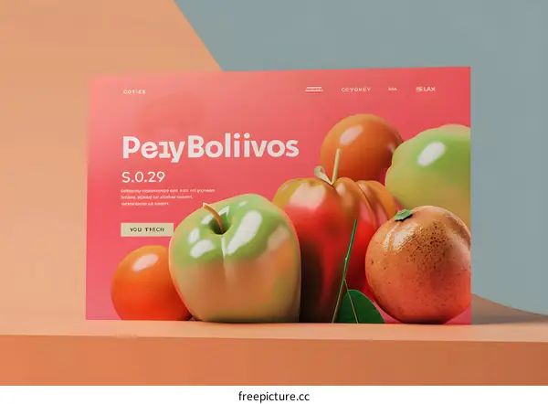 Colorful 3D Renders of Fruits