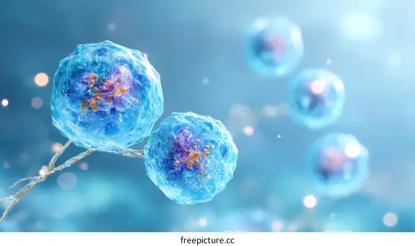 3D Illustration of Cells in Medical Context