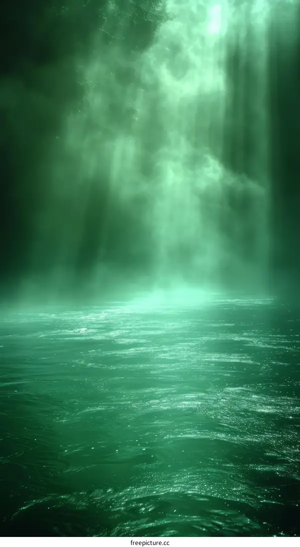 Green Waterfalls and River