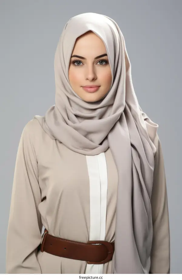 Portrait of a young woman wearing a hijab