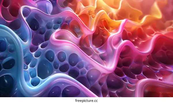 Colorful Abstract Alien Landscape