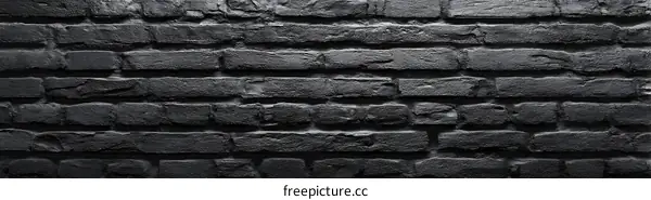 Dark Gray Brick Wall Texture Background