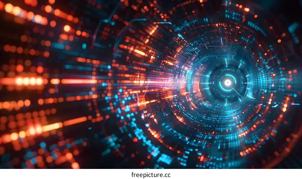 Abstract Digital Tunnel Background