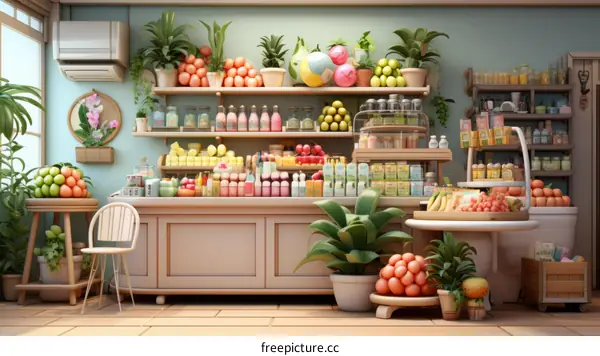Small Grocery Store Interior: Colorful, Organized, & Inviting