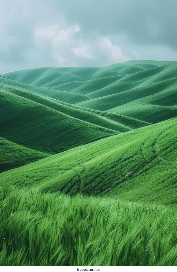 Green rolling hills of Tuscany, Italy
