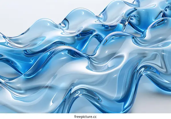 Blue Abstract 3D Rendering