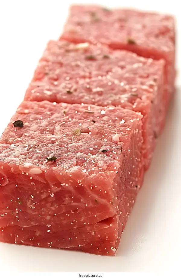 Raw Tuna Steaks Seasoned