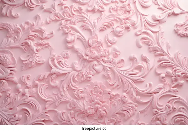 3D Pink Floral Wall Panel