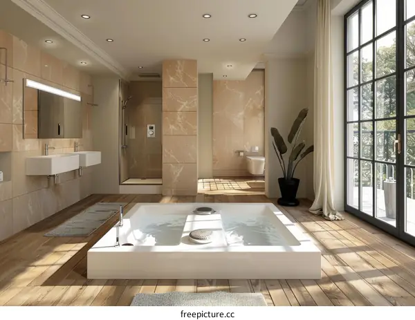 Modern Luxury Spa Bathroom Interior Design