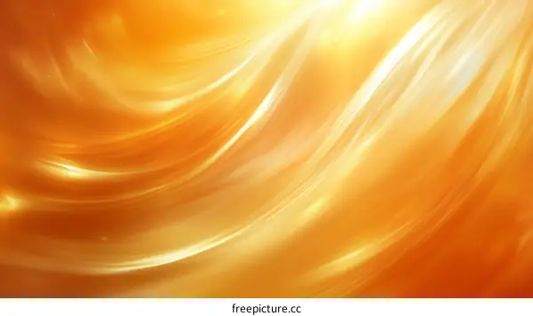 Abstract Golden Flowing Light Design