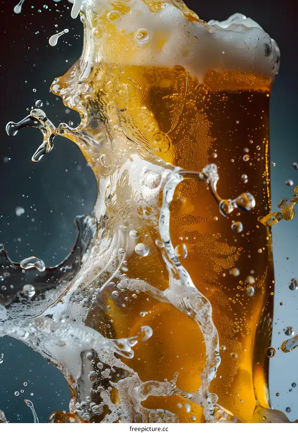 Beer Splash in Glass