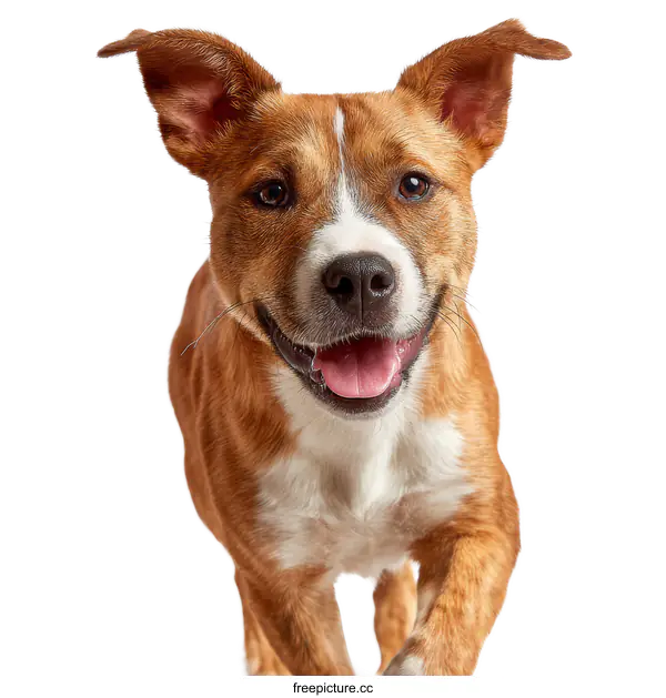 [Transparent Background PNG]Happy Dog Portrait on White Background