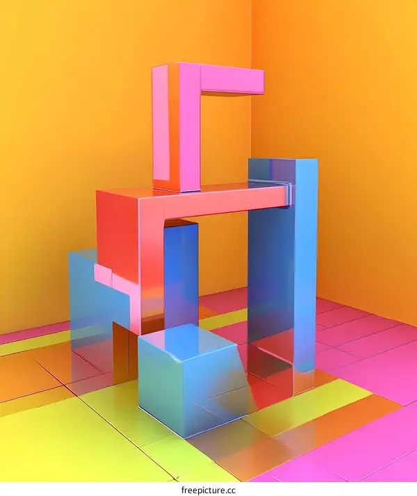 Abstract Colorful Geometric Shapes