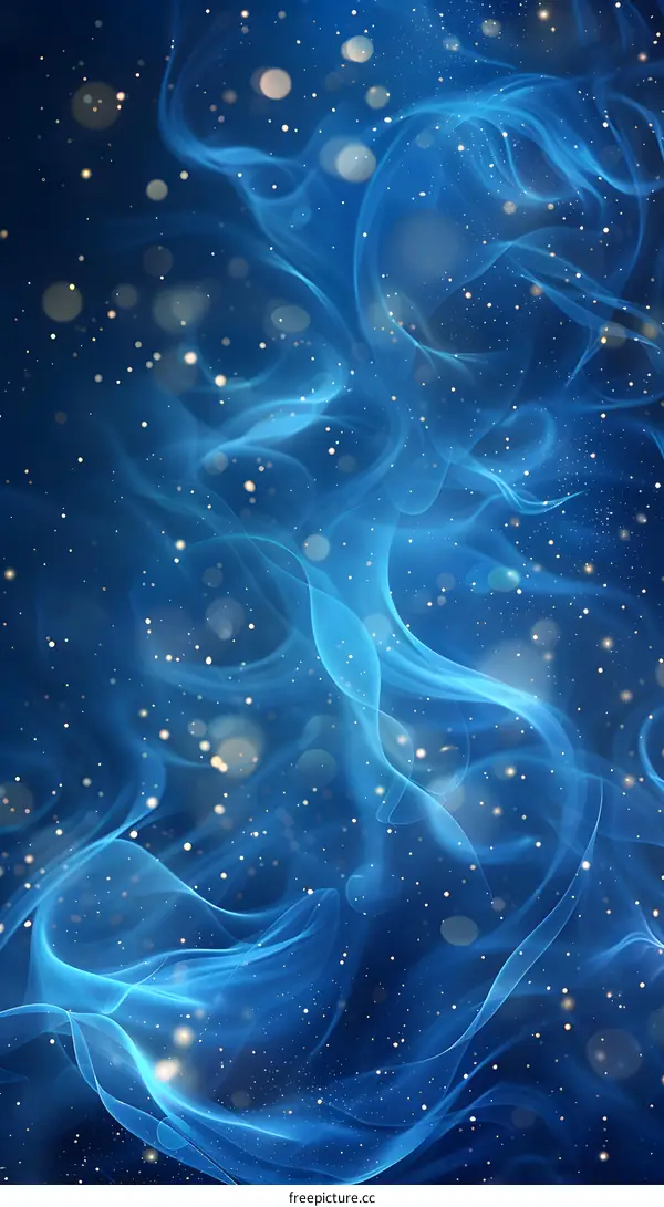 Blue smoke and lights