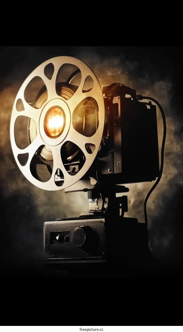 Vintage Film Projector with Reel