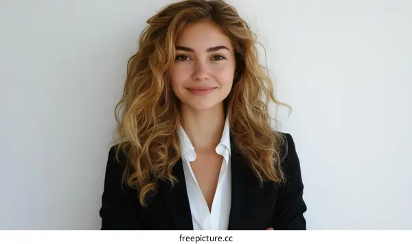 Confident Woman in Business Professional Style