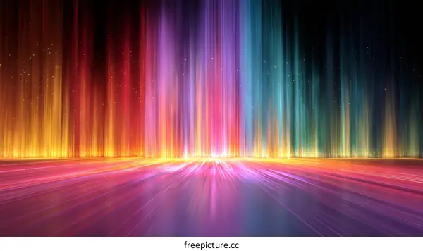 Abstract Colorful Light Trails Background