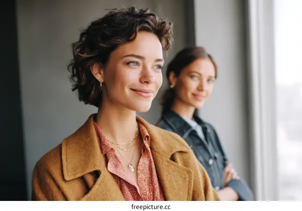 Two Women Outdoors Enjoying a Sunny Day
