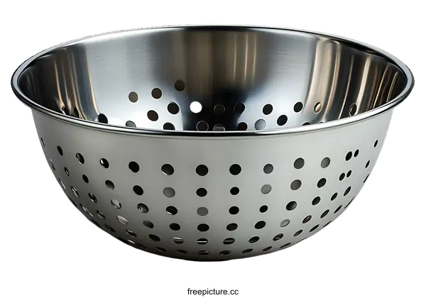 [Transparent Background PNG]Stainless Steel Colander Bowl