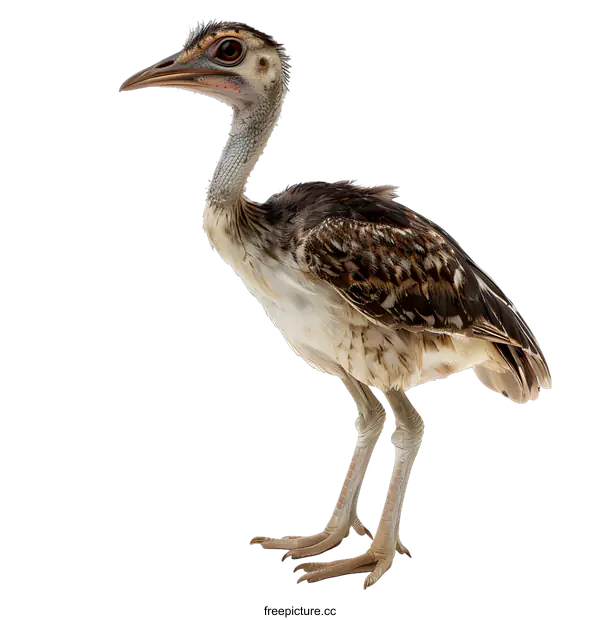 [Transparent Background PNG]Young Southern Screamer Bird on White Background