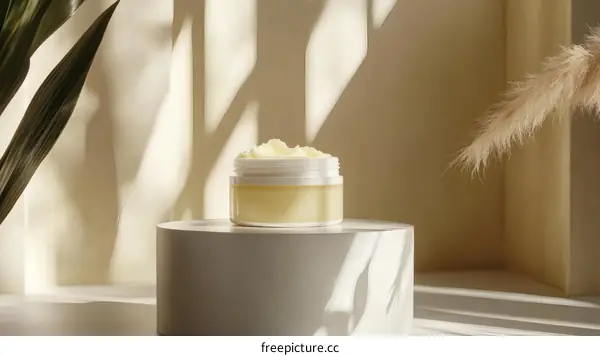 Cream Jar Product Photography with Natural Light