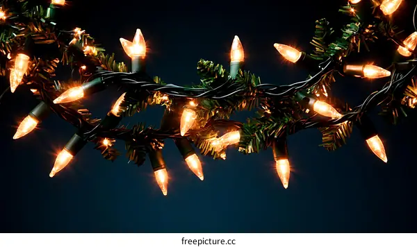 Warm Christmas Light Garland