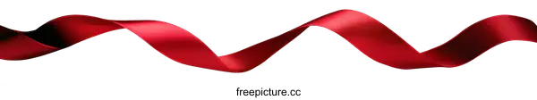 [Transparent Background PNG]Red Ribbon Swirl Design Image