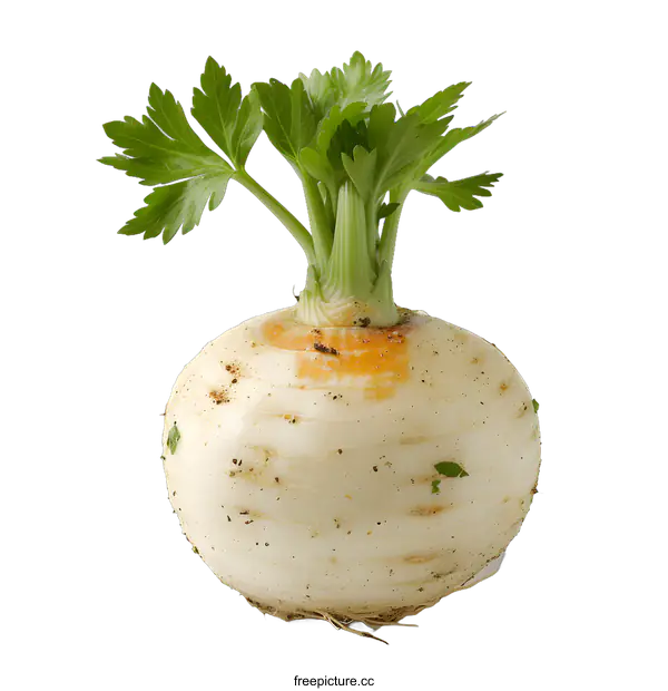 [Transparent Background PNG]Freshly Harvested Celeriac Root