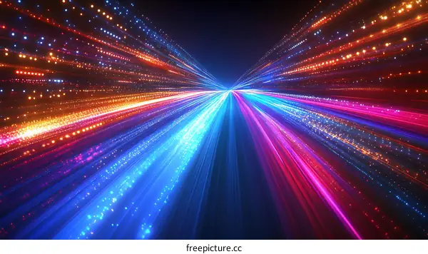 Abstract Colorful Light Trails