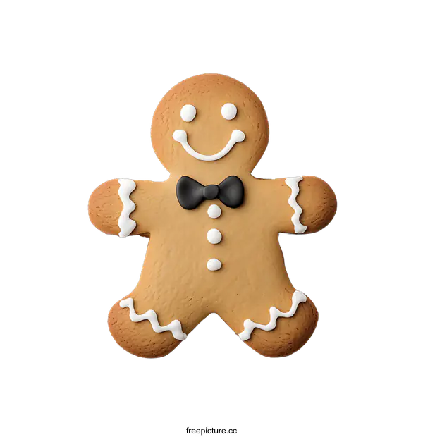 [Transparent Background PNG]Gingerbread Man Cookie Isolated on transparent background