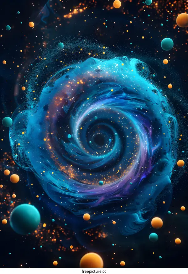 Colorful Cosmic Swirl Abstract