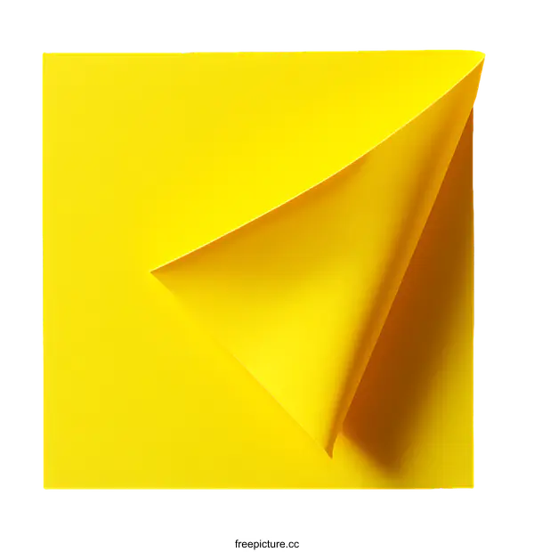 [Transparent Background PNG]Geometric Yellow Paper Design