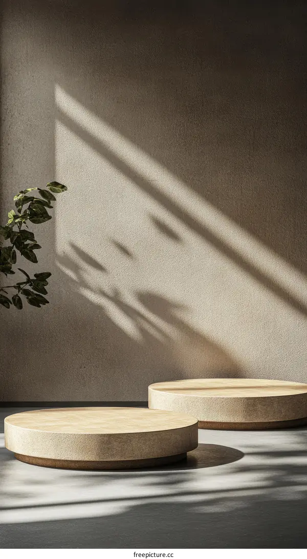 Natural Light Wooden Display Stands