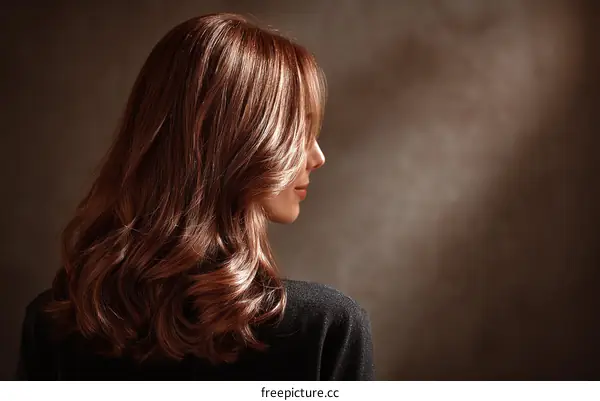 Elegant Woman with Beautiful Wavy Hair
