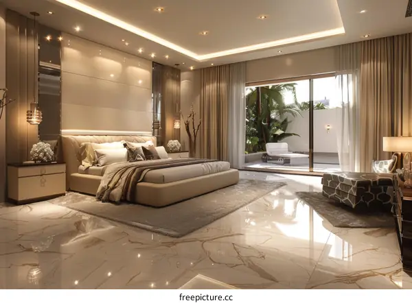 Modern Bedroom Interior Design with Luxurious Ambiance