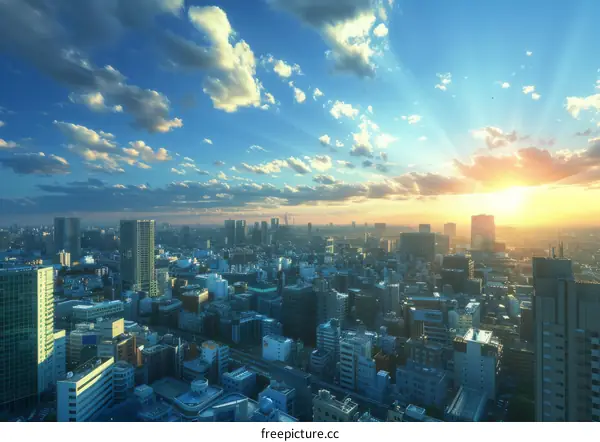 Tokyo Cityscape at Sunset